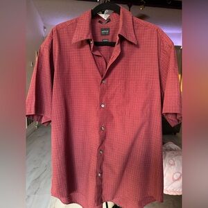 Arrow Men's Casual Red Plaid Button Down Shirt